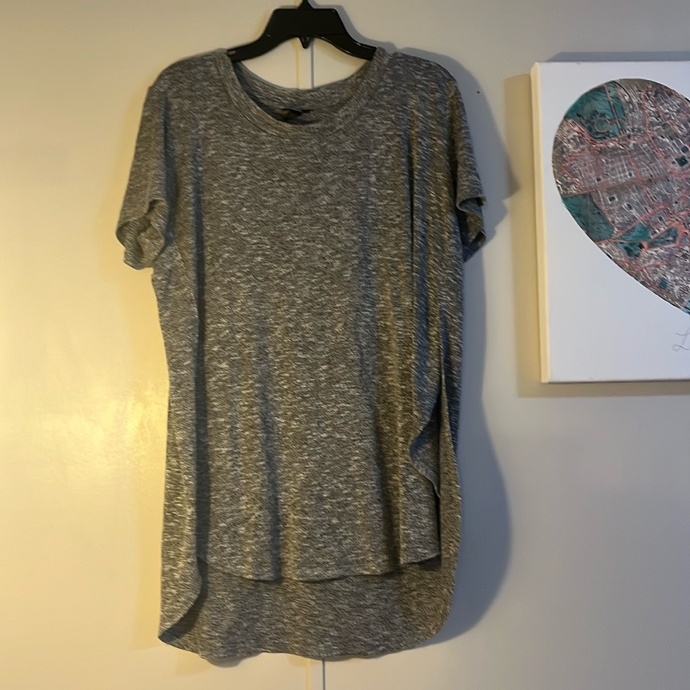 Grey Blended Hi-Lo Top